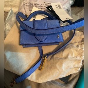 Jacquemus Le Petit Bambino Suede Blue Crossbody